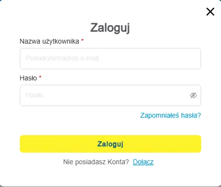 Logowanie do konta gracza w kasynie online Betcris